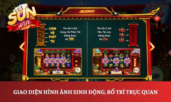 Giao diện hình ảnh sinh động, bố trí trực quan