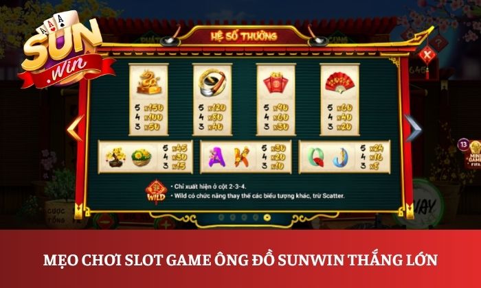 Mẹo chơi slot game Ông Đồ Sunwin thắng lớn