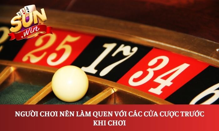 Người chơi nên làm quen với các cửa cược trước khi chơi